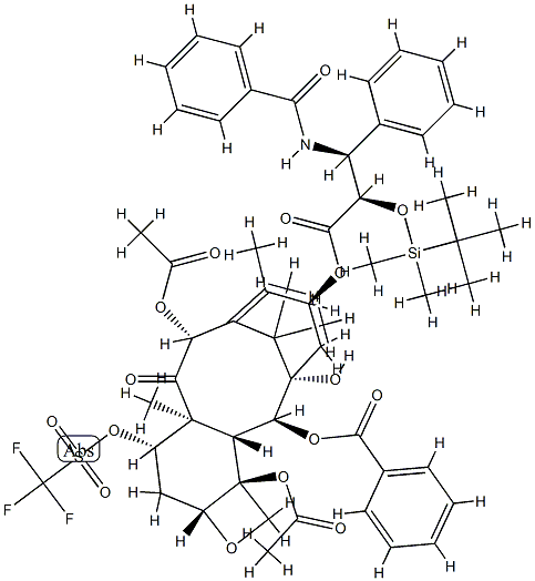2'-O-(tert-ButyldiMethylsilyl)paclitaxel 7-O-triflate Structure