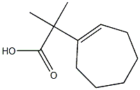 α,α-Dimethyl-1-cycloheptene-1-acetic acid Structure