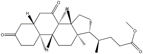 3,7-Dioxo-5α-cholan-24-oic acid methyl ester Structure