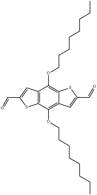 4,8-Bis(octyloxy)benzo[1,2-b:4,5-b']dithiophene-2,6-dicarbaldehyde Structure
