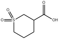 tetrahydro-2H-thiopyran-3-carboxylic acid 1,1-dioxide(SALTDATA: FREE) Structure