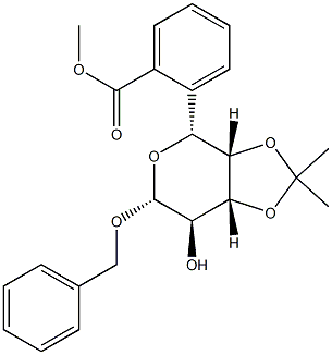 Benzyl 3-O,4-O-isopropylidene-β-D-galactopyranoside 6-benzoate Structure