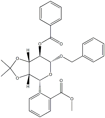 Benzyl 3-O,4-O-isopropylidene-β-D-galactopyranoside dibenzoate Structure
