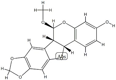 6a,11a-Dihydro-6-methoxy-8,9-(methylenedioxy)-6H-benzofuro[3,2-c][1]benzopyran-3-ol 구조식 이미지