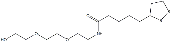 Lipoamido-PEG2-alcohol Structure