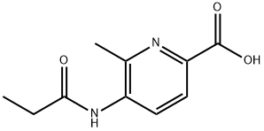 2-Pyridinecarboxylicacid,6-methyl-5-[(1-oxopropyl)amino]-(9CI) Structure