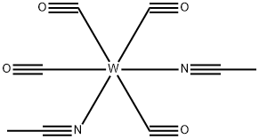 Bis(acetonitrile)tetracarbonyltungsten(0) Structure