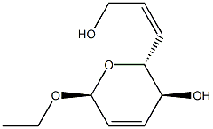 2H-Pyran-3-ol,6-ethoxy-3,6-dihydro-2-(3-hydroxy-1-propenyl)-,[2R-[2alpha(Z),3bta,6bta]]-(9CI) 구조식 이미지