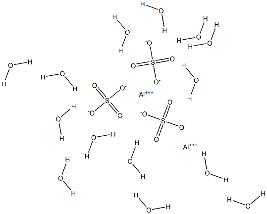 Sulfuric acid, aluminum salt (3:2), tetradecahydrate Structure