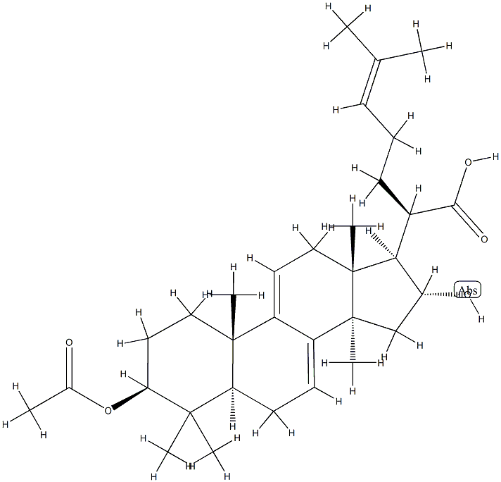 3-O-아세틸-16α-하이드록시디하이드로트라메테놀산 구조식 이미지