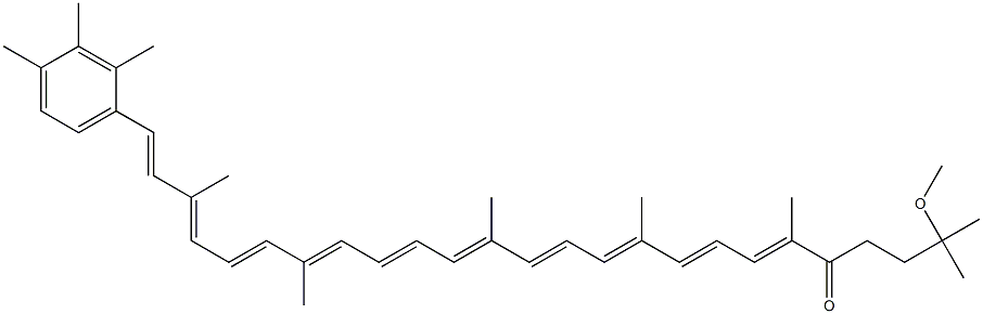 1',2'-디하이드로-1'-메톡시-χ,ψ-카로텐-4'-온 구조식 이미지