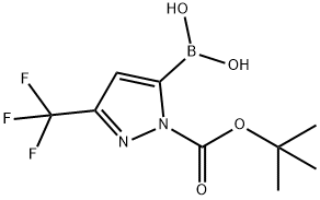 1-Boc-3-trifluoromethylpyrazole-5-boronic acid 구조식 이미지