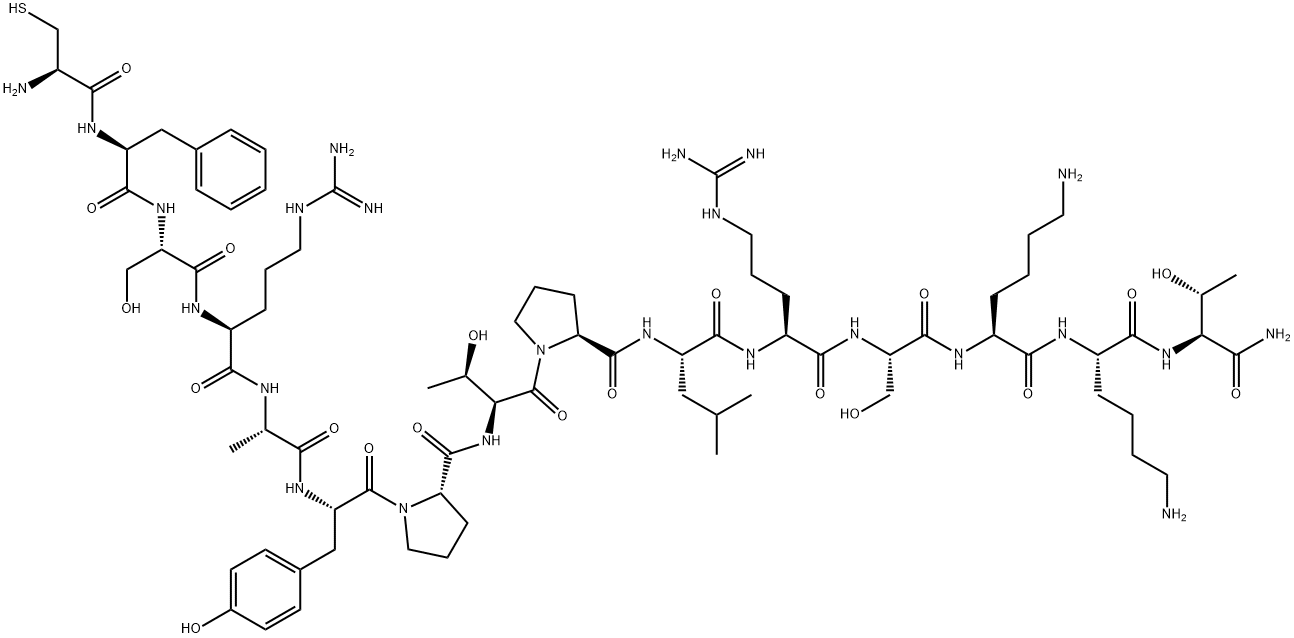 Glycoprotein Hormone α (32-46) amide Structure