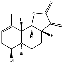 (3aS)-3aβ,4,5,5a,6,7,9aβ,9bα-Octahydro-6β-hydroxy-5aα,9-dimethyl-3-methylenenaphtho[1,2-b]furan-2(3H)-one Structure