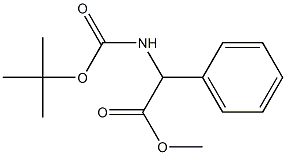 methyl 2-((tert-butoxycarbonyl)amino)-2-phenylacetate(WXC08969) Structure