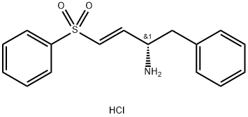 Phenyl (E)-(3S)-3-amino-4-phenylbut-1-enyl sulfone hydrochloride 구조식 이미지