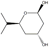 2H-Pyran-2,4-diol,tetrahydro-6-(1-methylethyl)-,[2R-(2alpha,4bta,6alpha)]-(9CI) Structure