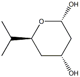 2H-Pyran-2,4-diol,tetrahydro-6-(1-methylethyl)-,[2S-(2alpha,4alpha,6bta)]-(9CI) 구조식 이미지