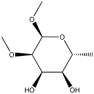 메틸2-O-메틸-6-데옥시-α-D-알로피라노사이드 구조식 이미지
