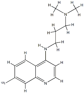 N'-[7-(125I)Iodoquinolin-4-yl]-N,N-dimethylpropane-1,3-diamine Structure