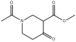 1-아세틸-4-옥소니페코트산메틸에스테르 구조식 이미지