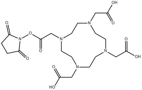 1,4,7,10-테트라아자시클로도데칸-1,4,7,10-테트라아세트산,1-(2,5-디옥소-1-피롤리디닐)에스테르 구조식 이미지