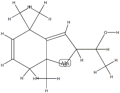 2,4,7,7a-테트라하이드로-α,4,4,7a-테트라메틸-2-벤조푸란메탄올 구조식 이미지