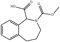 2-(methoxycarbonyl)-2,3,4,5-tetrahydro-1H-benzo[c]azepine-1-carboxylic acid 구조식 이미지