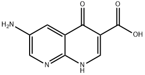 1,8-Naphthyridine-3-carboxylicacid,6-amino-1,4-dihydro-4-oxo-(9CI) Structure