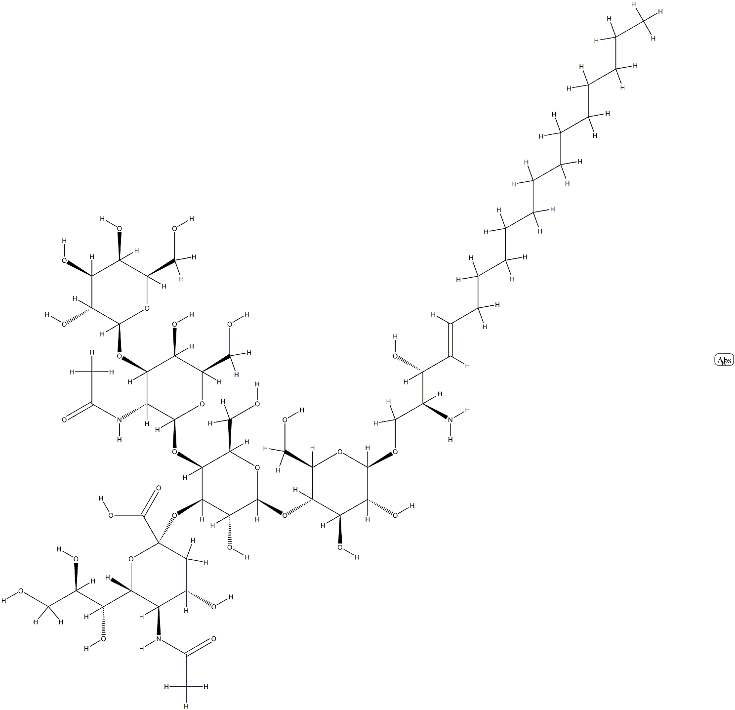 LYSO-GANGLIOSIDE GM1, BOVINE Structure