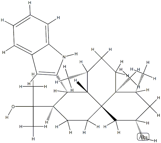 10,11-Dihydro-24-hydroxyaflavinine 구조식 이미지