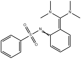 (NE)-N-[6-[bis(dimethylamino)methylidene]-1-cyclohexa-2,4-dienylidene] benzenesulfonamide Structure