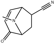 8-Azabicyclo[3.2.1]oct-3-ene-6-carbonitrile,8-methyl-2-oxo-(9CI) Structure