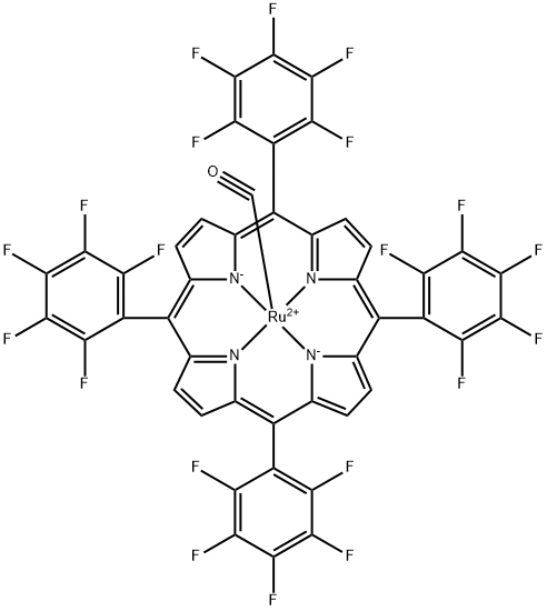 Carbonyl[5,10,15,20-tetrakis(2,3,4,5,6-pentafluorophenyl)-21H,23H-porphinato]rutheniuM(II), Min. 98% Structure