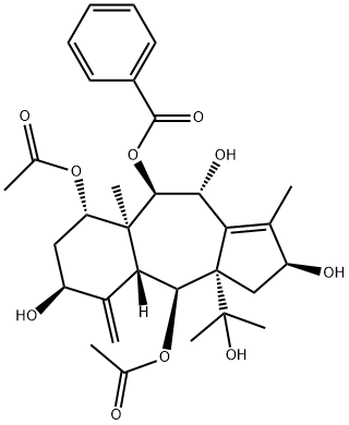 9-Deacetyl-9-benzoyl-10-debenzoyltaxchinin A 구조식 이미지