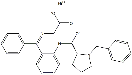 (R)-2-{o-{(N-benzylprolyl)aMino}phenyl}-benzylideneaMino-acetato(2-)-N,N',N''-nickel(II) 구조식 이미지