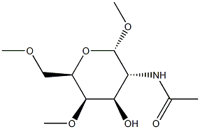 알파-D-갈락토피라노시드,메틸2-(아세틸아미노)-2-데옥시-4,6-디-O-메틸- 구조식 이미지