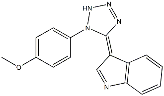 4-[5-(1H-indol-3-yl)-1H-tetraazol-1-yl]phenyl methyl ether 구조식 이미지