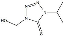 5H-Tetrazole-5-thione,1,4-dihydro-1-(hydroxymethyl)-4-(1-methylethyl)-(9CI) 구조식 이미지