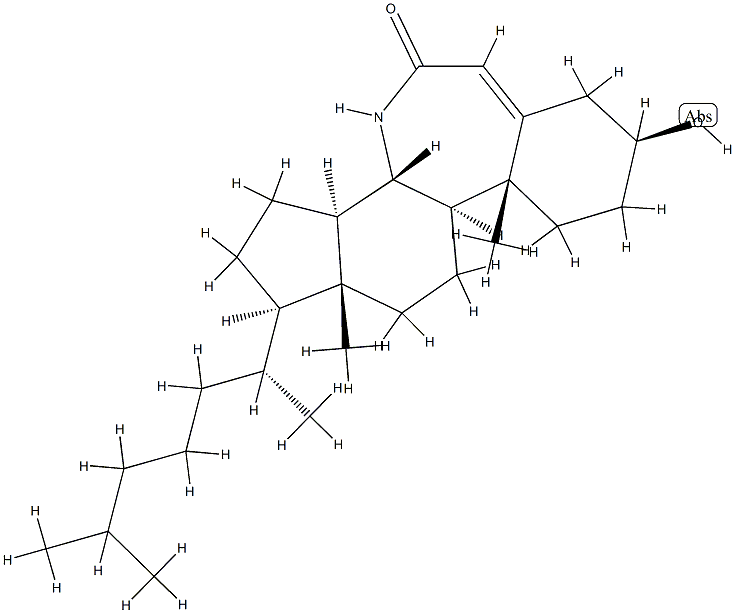 3β-Hydroxy-7a-aza-B-homocholest-5-en-7-one 구조식 이미지