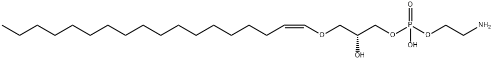 1-O-1'-(Z)-octadecenyl-2-hydroxy-sn-glycero-3-phosphoethanolaMine 구조식 이미지