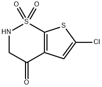 6-Chloro-2,3-dihydro-4H-thieno[3,2-e][1,2]thiazin-4-one 1,1-dioxide 구조식 이미지