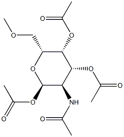 2-Acetylamino-6-O-methyl-2-deoxy-α-D-galactopyranose 1,3,4-triacetate Structure