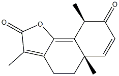 (5aS)-5,5a-Dihydro-3,5aα,9α-trimethylnaphtho[1,2-b]furan-2,8(4H,9H)-dione Structure