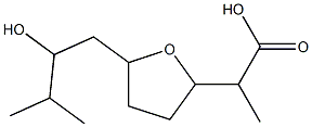 테트라히드로-5-(2-히드록시-3-메틸부틸)-α-메틸-2-푸라나세트산 구조식 이미지
