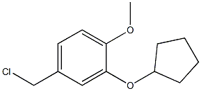 4-(chloromethyl)-2-(cyclopentyloxy)-1-methoxybenzene 구조식 이미지