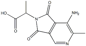 2H-Pyrrolo[3,4-c]pyridine-2-acetic  acid,  7-amino-1,3-dihydro--alpha-,6-dimethyl-1,3-dioxo- Structure