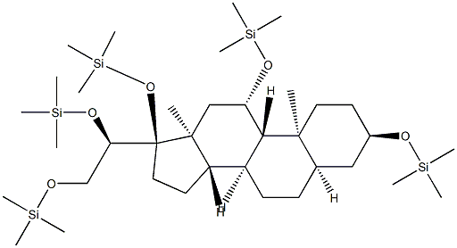 [[(20R)-5β-Pregnane-3α,11β,17,20,21-pentyl]penta(oxy)]pentakis(trimethylsilane) 구조식 이미지