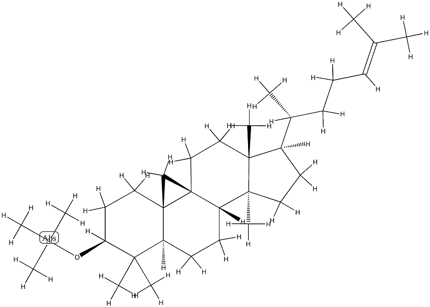 9β,19-사이클로-3β-트리메틸실릴옥시라노스트-24-엔 구조식 이미지