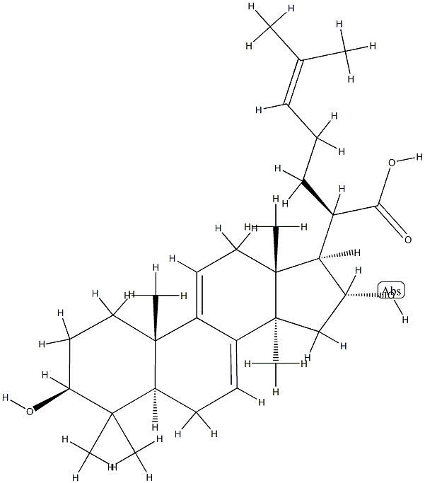 16α-Hydroxydehydrotrametenolic acid 구조식 이미지